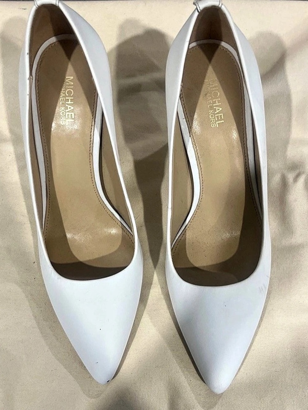 Michael Michael Kors Dorothy Flex Pump Women's Pointed-Toe Heels White